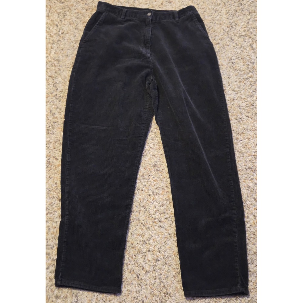 Woolrich 100% Cotton Corduroy Straight Leg Pants Women's Size 12‎ Black